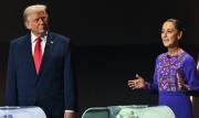 Donald Trump y Claudia Sheinbaum se ven en persona durante la ceremonia del sorteo del Mundial 2026