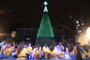Arias le da la bienvenida a la Navidad con la iluminación del árbol