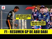 GP de Abu Dhabi: título mundial de Lando Norris, video, resumen e incidencias de la Fórmula 1