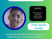 Manuel David tiene esclerosis múltiple y necesita apoyo para su tratamiento