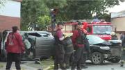 Choque y vuelco en Flores: cruzó en rojo y atropelló a una familia que se iba de vacaciones