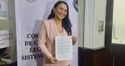 Presidenta del TED cruceño, María Cristina Claros, presenta su postulación a vocal del TSE