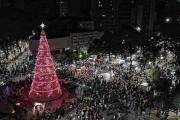 ¡En fotos! Así fue la inauguración del arbolito de Navidad en Neuquén