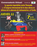 Organizan conversatorio virtual sobre Venezuela previo al Congreso Internacional de la Clase Obrera