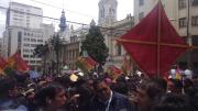 Cuenta Propistas marchan en el centro de La Paz mientras que el Gobierno los invita al diálogo