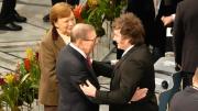 Javier Milei participó en la ceremonia de la entrega del Nobel a María Corina Machado