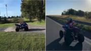 Un hombre fue inhabilitado por hacer que su hijo de 5 años maneje un cuatriciclo