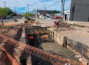 La Municipalidad trabaja en la reparación de un sector del desagüe pluvial de avenida Colón