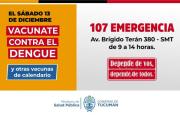 Vacunación gratuita contra el dengue: jornada especial este sábado en Tucumán