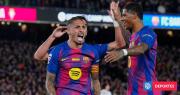 Con Raphinha intratable: Barcelona doblegó a Osasuna y se escapa en la cima de La Liga española