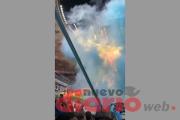 Impresionante recibimiento de los hinchas de Racing: así se vio desde la tribuna