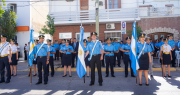 Policías sanjuaninos desfilaron para celebrar los 156 años de la Fuerza en la provincia