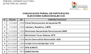 14 partidos y 29 alianzas fueron inscritas para las elecciones autonómicas de 2026, conoce el detalle