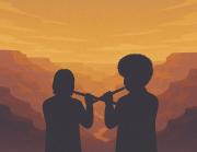 Eric Chacón y Pedro Eustache juntos en el single “The Flute Guy”