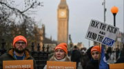Huelga de médicos británicos en medio de una epidemia de gripe