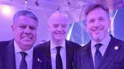 Claudio “Chiqui” Tapia recibió el apoyo de Gianni Infantino y Alejandro Domínguez