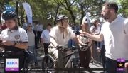 Rossana Chahla pedaleó en el parque Avellaneda y puso en agenda la movilidad en bicicleta