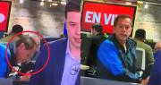 ¿Infidelidad en vivo?: Un hombre es captado muy ‘cariñoso’ con su colega durante la emisión de un noticiero