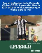 Fue el goleador de la Copa de Clubes 2025: Alexander García (21): este es el duraznense que viene para la U ‣ Eleazar José Silva