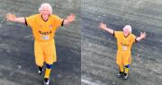 ¡Imparable! Abuelito de 84 años sorprende jugando fútbol: “Qué jugador”, remarca su nieta