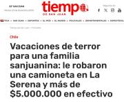 Medios argentinos hacen eco de robo de camioneta a familia sanjuanina en La Serena