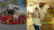Navidad solidaria: Bomberos de Miraflores sorprenden a niños del INEN (VIDEO)