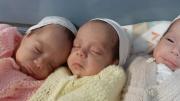 Chubut: nacieron trigemelas, un caso que se da en 200 millones de nacimientos