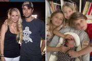 Enrique Iglesias y Anna Kournikova comparten la primera foto con sus cuatro hijos