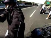 Violento robo a un motociclista sobre la autopista Riccheri: No fue al voleo, tenían todo organizado