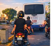 Circulación peligrosa en moto /Una postal recurrente que preocupa