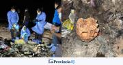 Hallaron un cráneo y un mechón de pelo en un basural de Albardón