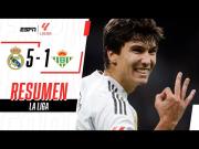 Resumen extendido por LaLiga: Real Madrid vs. Real Betis (5-1) con ‘hat-trick’ de Gonzalo García