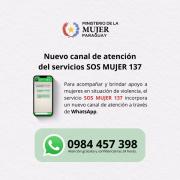 Nuevo canal de atención: Ministerio suma WhatsApp al servicio SOS Mujer