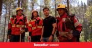 Torres supervisó en terreno las tareas de combate y evacuación
