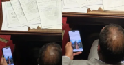 Escracharon a un senador que estaba viendo fotos de Zaira Nara en plena sesión