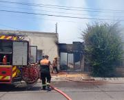 Cámara testigo: explotó una garrafa y provocó un incendio en Guaymallén
