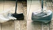 Colocar una bolsa de plástico en la escoba: por qué recomiendan hacerlo y para qué sirve