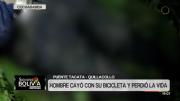 Adulto mayor fallece tras caer con su bicicleta a un río de Quillacollo