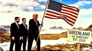 Un provocador Trump publicó una imagen suya poniendo la bandera de Estados Unidos en Groenlandia