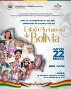 Vicepresidencia organiza y convoca a un acto de conmemoración del aniversario del Estado Plurinacional de Bolivia en La Apacheta