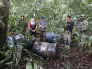 FELCN desmantela laboratorio de cristalización de cocaína en Chimoré y aprehende a tres colombianos