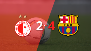 Champions League: Fermín López sentenció el triunfo 4-2 de Barcelona ante Slavia Praga con doblete