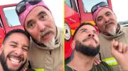 Este es el mejor guerrero. Señor guárdamelo siempre: Pastor Rocha y El Flaco se encuentran en ayuda a damnificados por incendio
