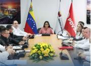 Presidenta (E) Delcy Rodríguez y autoridades de Pdvsa evalúan planes para el impulso petrolero
