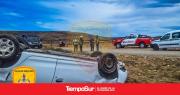 Tres heridos tras volcar en la Ruta N°3