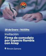 Firma de comodato entre el Club de Remeros Mercedes y ANEP