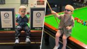 Una habilidad natural: Niño de dos años hace historia al batir dos récords Guinness de billar
