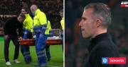 La impactante imagen de Robin van Persie en Europa League: su hijo sufrió grave lesión a metros de él