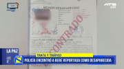 Recuperan a bebé de 10 meses en El Alto tras denuncia de desaparición en Caranavi