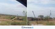 La lluvia y el viento tiró el tendido eléctrico en el tramo Marayes-Bermejo